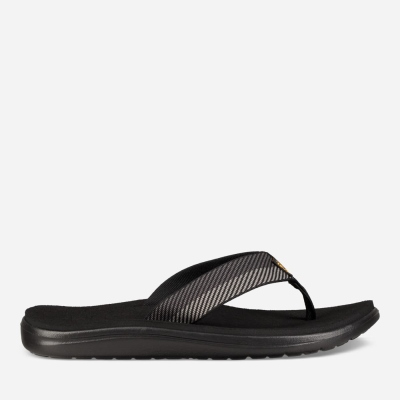 Teva Voya Flip - Men's Teva Sandals - Black / Grey | India (HWAE91460)